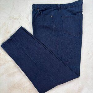 Liz Claiborne Women's Original-Fit Tapered Legs Dark Blue Denim Jeans